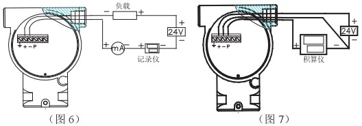 液氧流量計三線制脈沖輸出接線圖