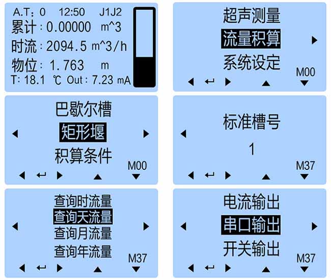 遠傳超聲波流量計儀表顯示圖